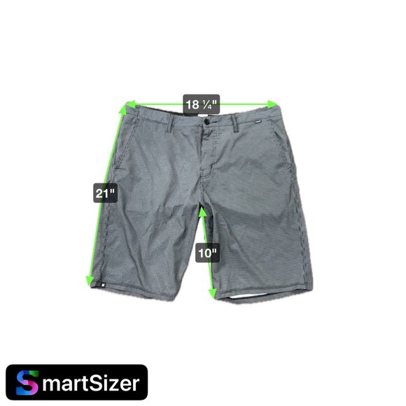 Hurley Mens Houndstooth Patterned Shorts Black White Sz - Picture 8 of 8